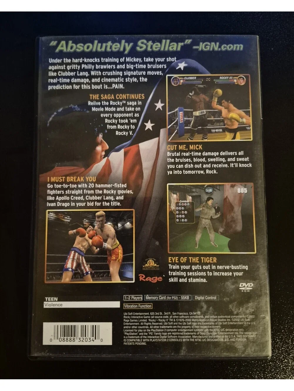 Rocky (Sony PlayStation 2, 2002) CIB Tested